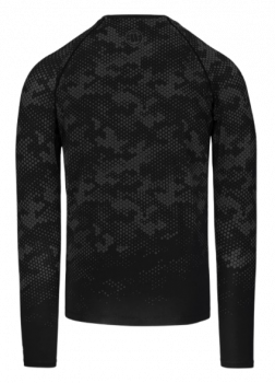 Preview: PitBull Rashguard Langarmshirt Hex Camo Hilltop schwarz